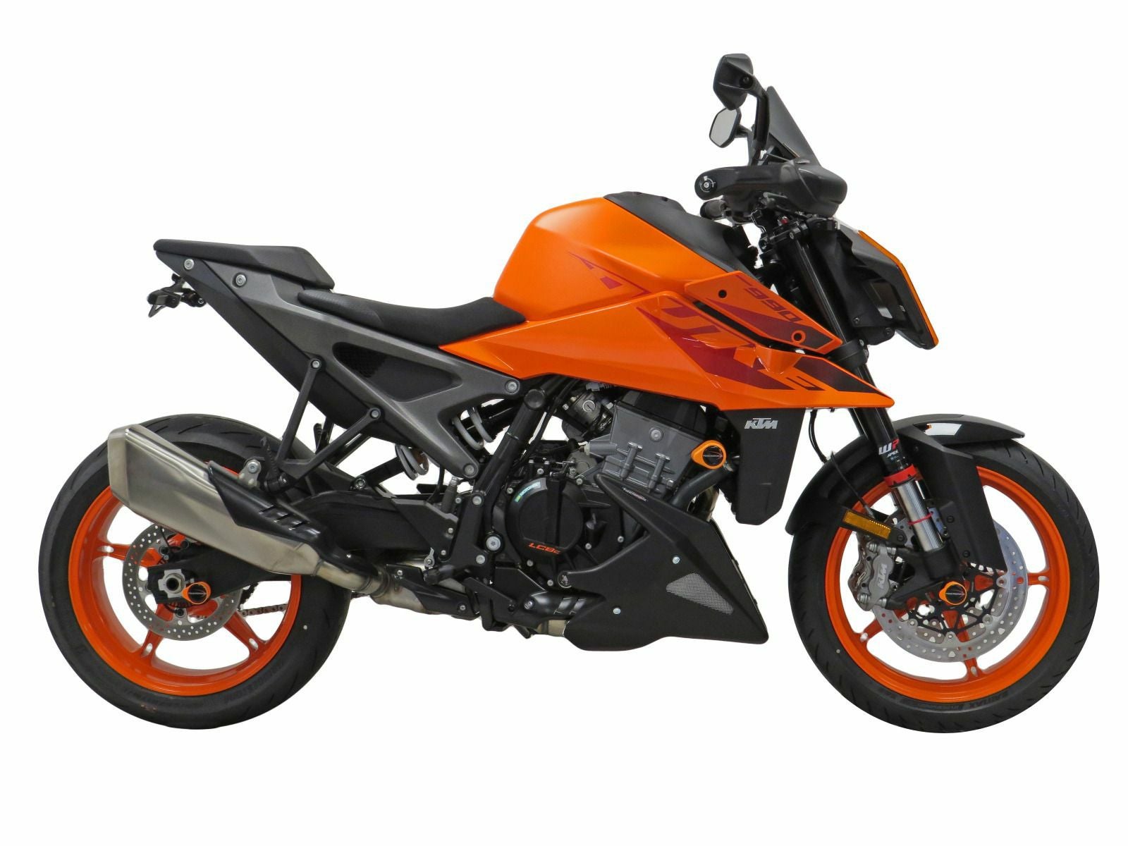 KTM 990DUKE 24- リアアクスルスライダー オレンジ パワーブロンズ