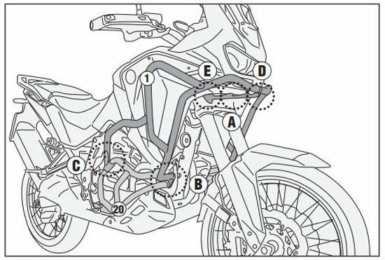 CRF1100L アフリカツイン 24- アッパーエンジンガード ブラック GIVI