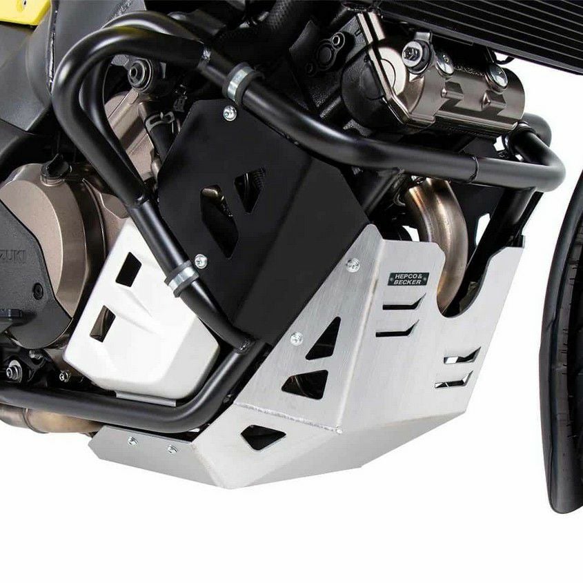 Vストローム1050XT アンダーガード アルミ シルバー ヘプコ＆ベッカー