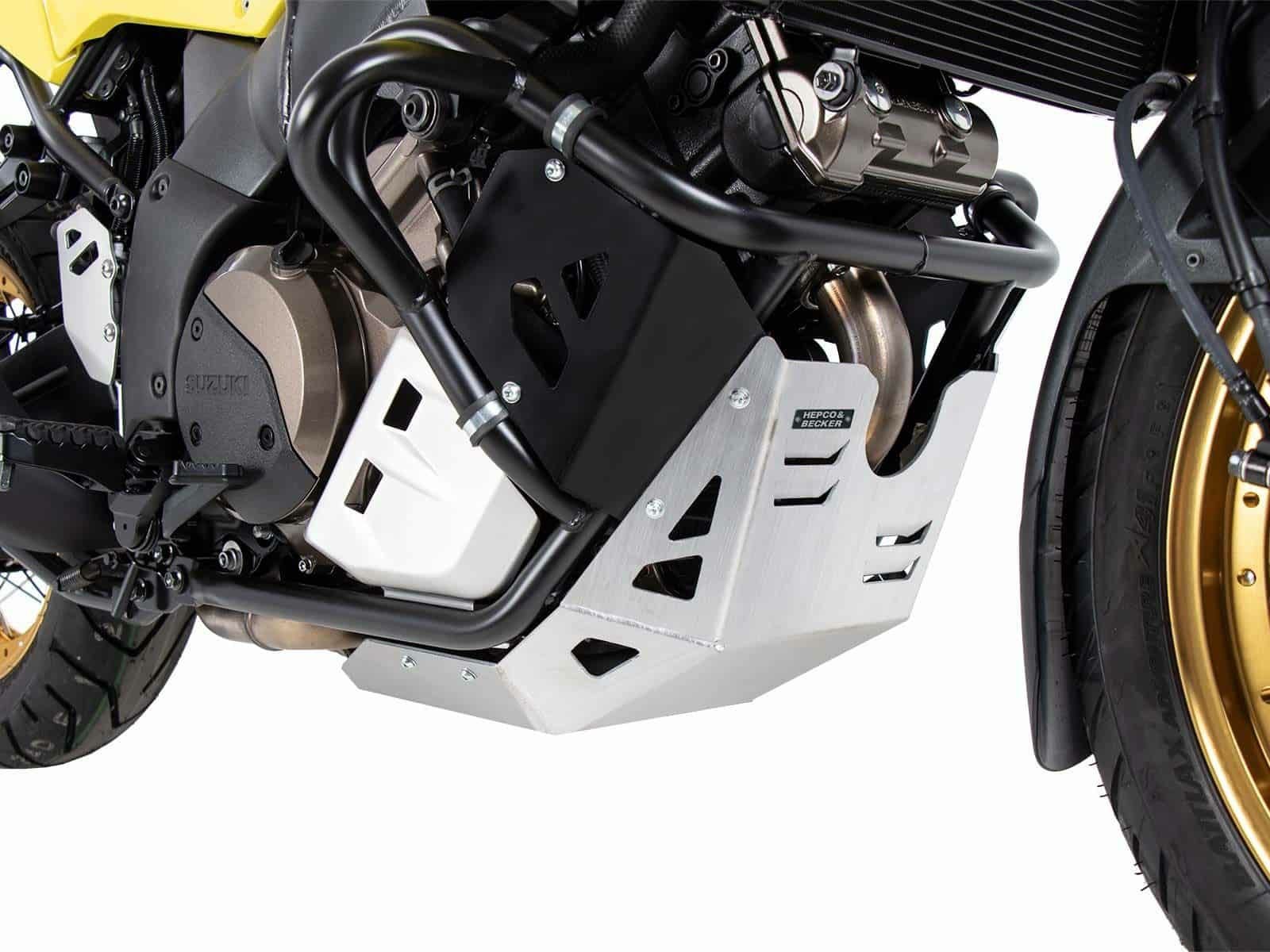 Vストローム1050XT アンダーガード アルミ シルバー ヘプコ＆ベッカー
