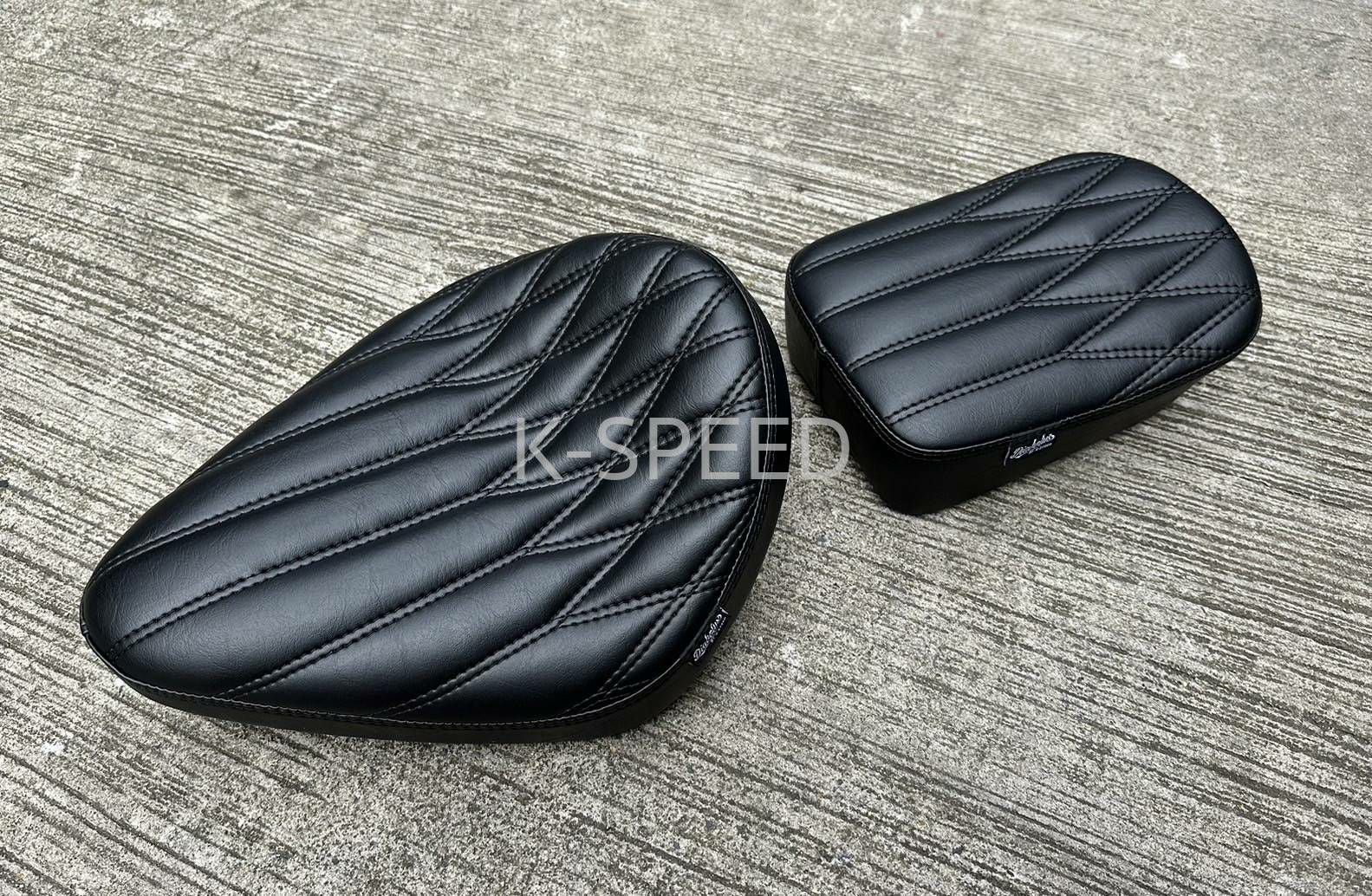 ホンダ レブル250-500用 シート K-SPEED Diabolus製 レブル250/500 ダブルシート Diabolus ミックスパターン ブラック K