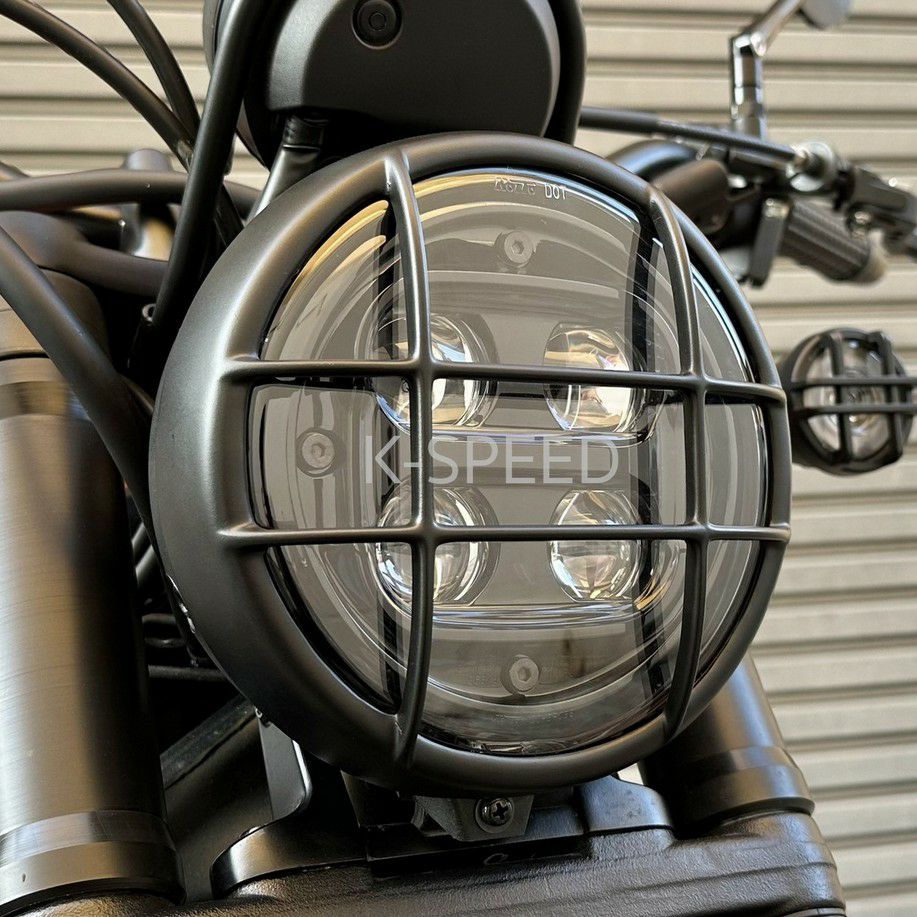 ホンダレブル250-500ヘッドライトグリル　K-Speed レブル250/500 20- ヘッドライトカバー グリル Diabolus ブラック K