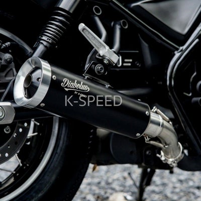 レブル250/500 スリップオンマフラー Diabolus ステンレス/ブラック K 
