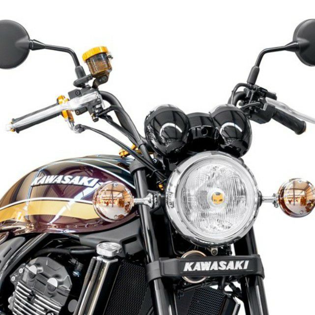 カワサキ Z900RS YBハンドル マットブラック +30mmクラッチワイヤー