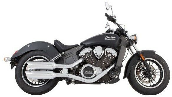 インディアン スカウト 15-24 スリップオンマフラー ショート クローム