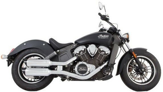 インディアン スカウト 15-24 スリップオンマフラー ショート クローム