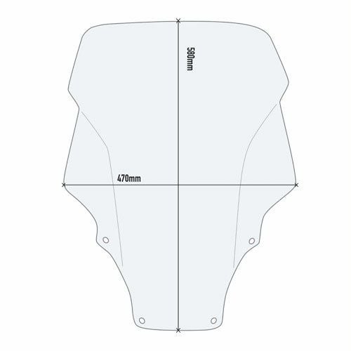 フォルツァ250/350 21- ウインドスクリーン 58x47 クリア GIVI