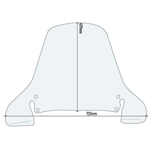 フォーサイト250 97-08 ウインドスクリーン 49.9x72.5 クリア GIVI