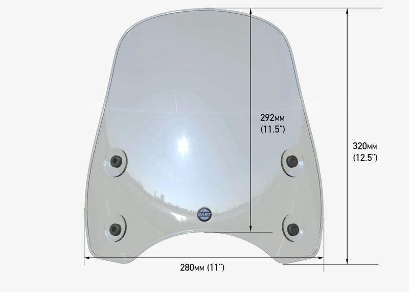 XSR700 22- スクリーン マーリンS3 ライトスモーク DART FLYSCREEN 
