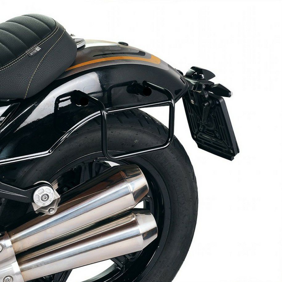 BMW R12 サイドバッグ キャンバス 10L-14L ベージュ/ブラウン + 左側