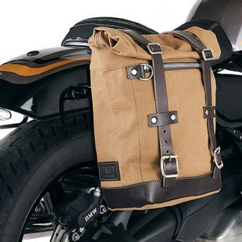 BMW R12 サイドバッグ キャンバス 10L-14L ベージュ/ブラウン + 右側