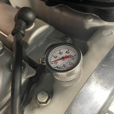 ロイヤルエンフィールドベア650/インターセプター650/コンチネンタルGT650/ショットガン650/スーパーメテオ650/ヒマラヤ411/スクラム411 油温計 ホワイト Hitchcoks Motorcycle_1