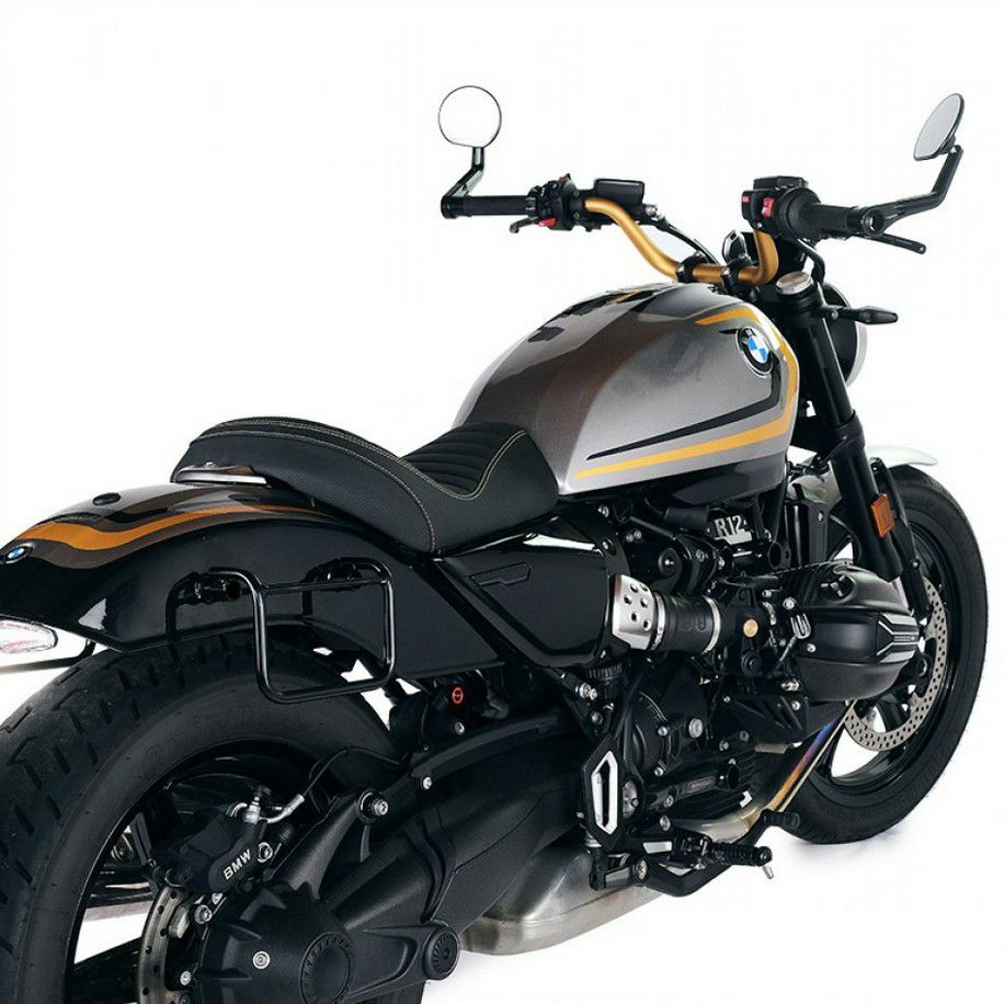 BMW R12 サイドバッグ ワックススウェード 10L-14L モスグレー + 右側