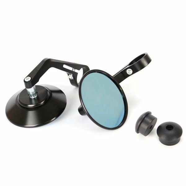 ロイヤルエンフィールドベア650 バーエンドミラー ラウンドタイプ ブラック  Hitchcocks Motorcycles_1