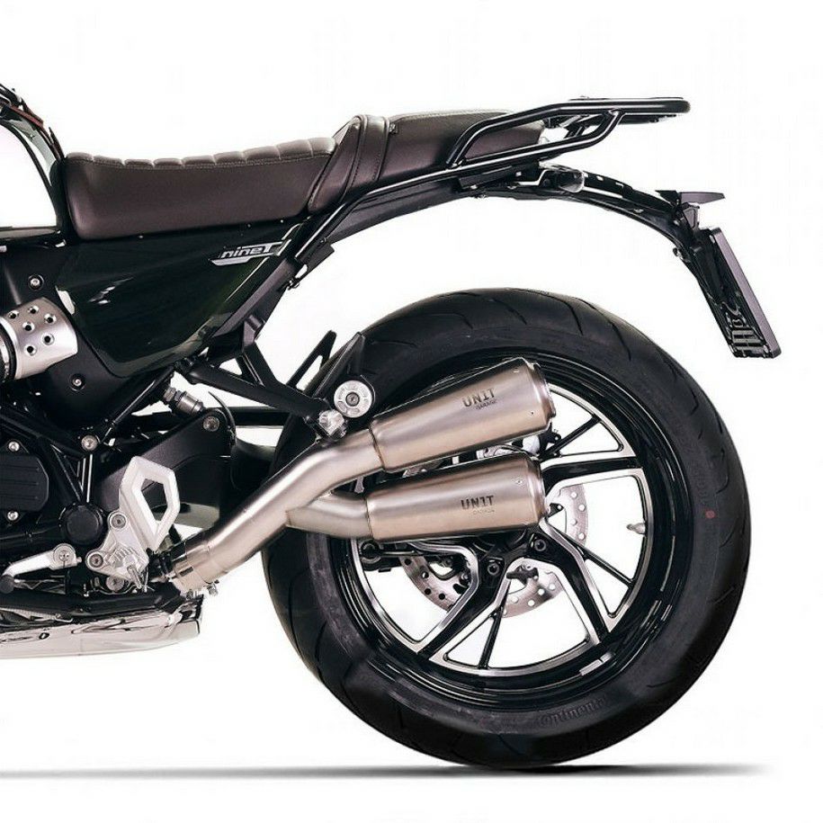 BMW R12/R12nineT スリップオンマフラー ダブルローパイプ シルバー E