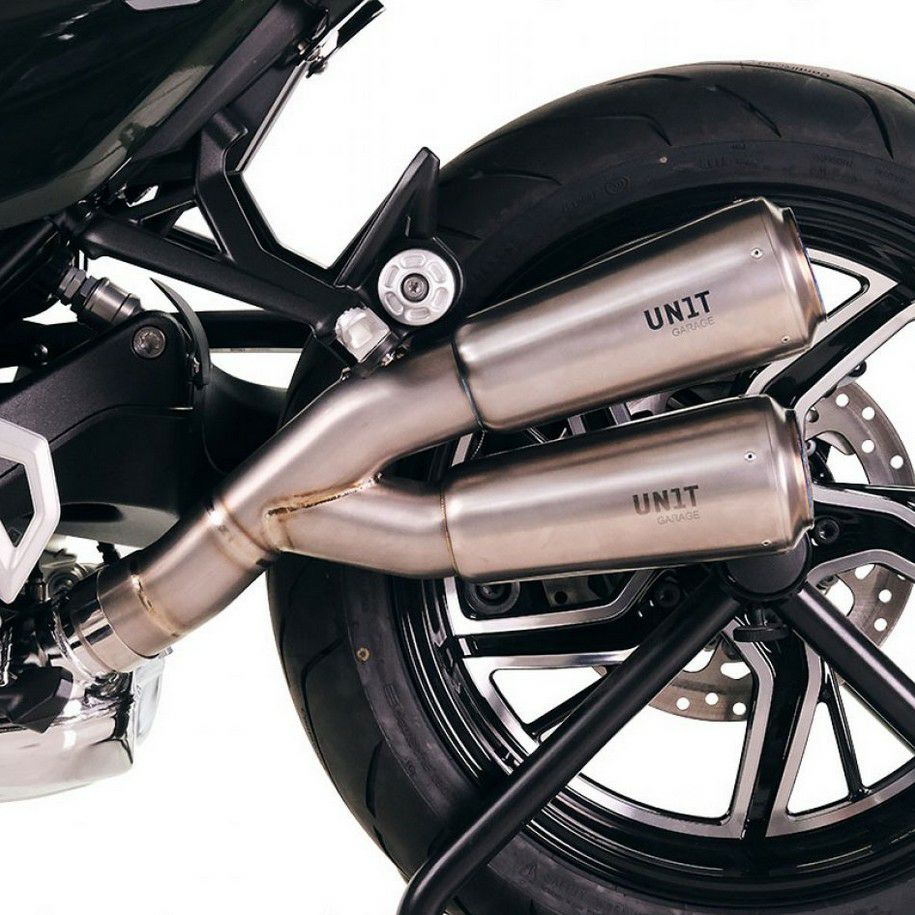 BMW R12/R12nineT スリップオンマフラー ダブルローパイプ チタン