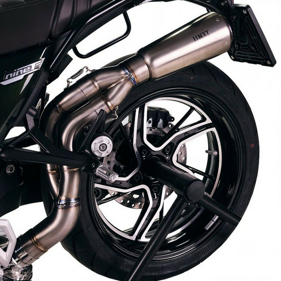 BMW R12/R12nineT スリップオンマフラー ハイパイプ チタン シルバー E