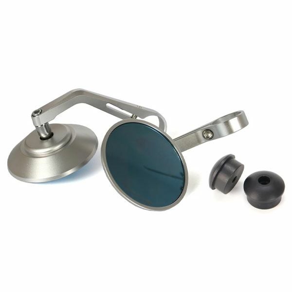 ロイヤルエンフィールドベア650 バーエンドミラー ラウンドタイプ シルバー  Hitchcocks Motorcycles_1