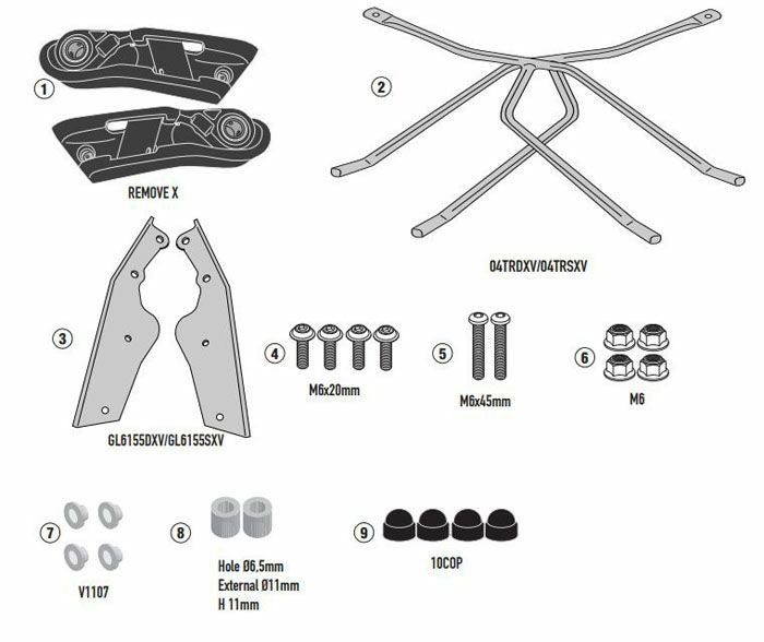 トレーサー9/9GT/9GT+ 25- サイドバッグサポート REMOVE-X GIVI(ジビ