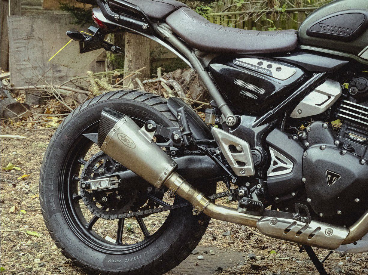トライアンフ スクランブラー400X/スピード400 スリップオンマフラー