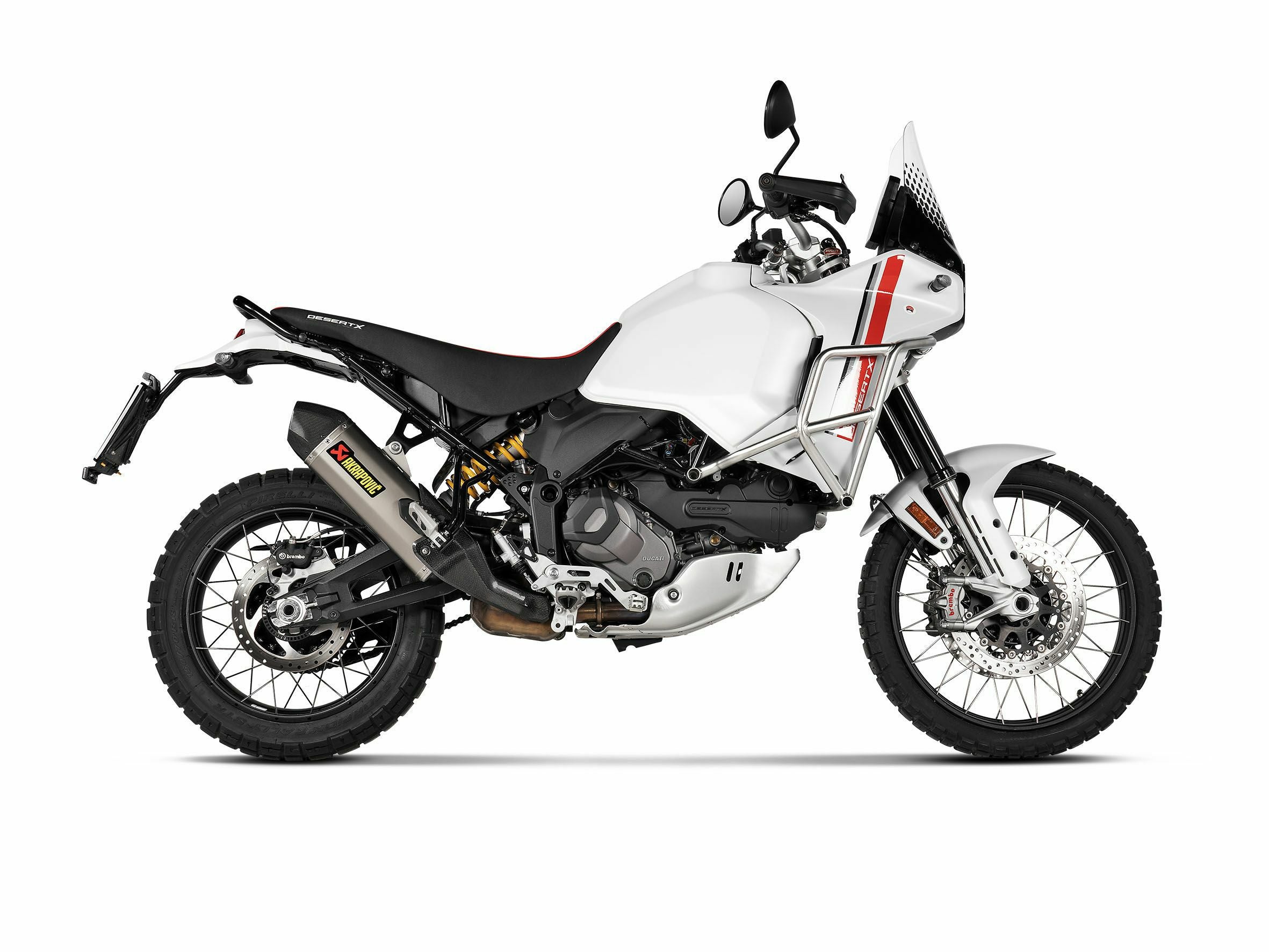 アクラポビッチ製のDUCATI デザートX (2022-2024)専用チタニウム