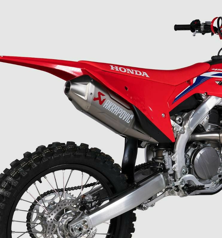 アクラポビッチ製のHONDA CRF450R/450RX (2021-2024)専用チタニウム