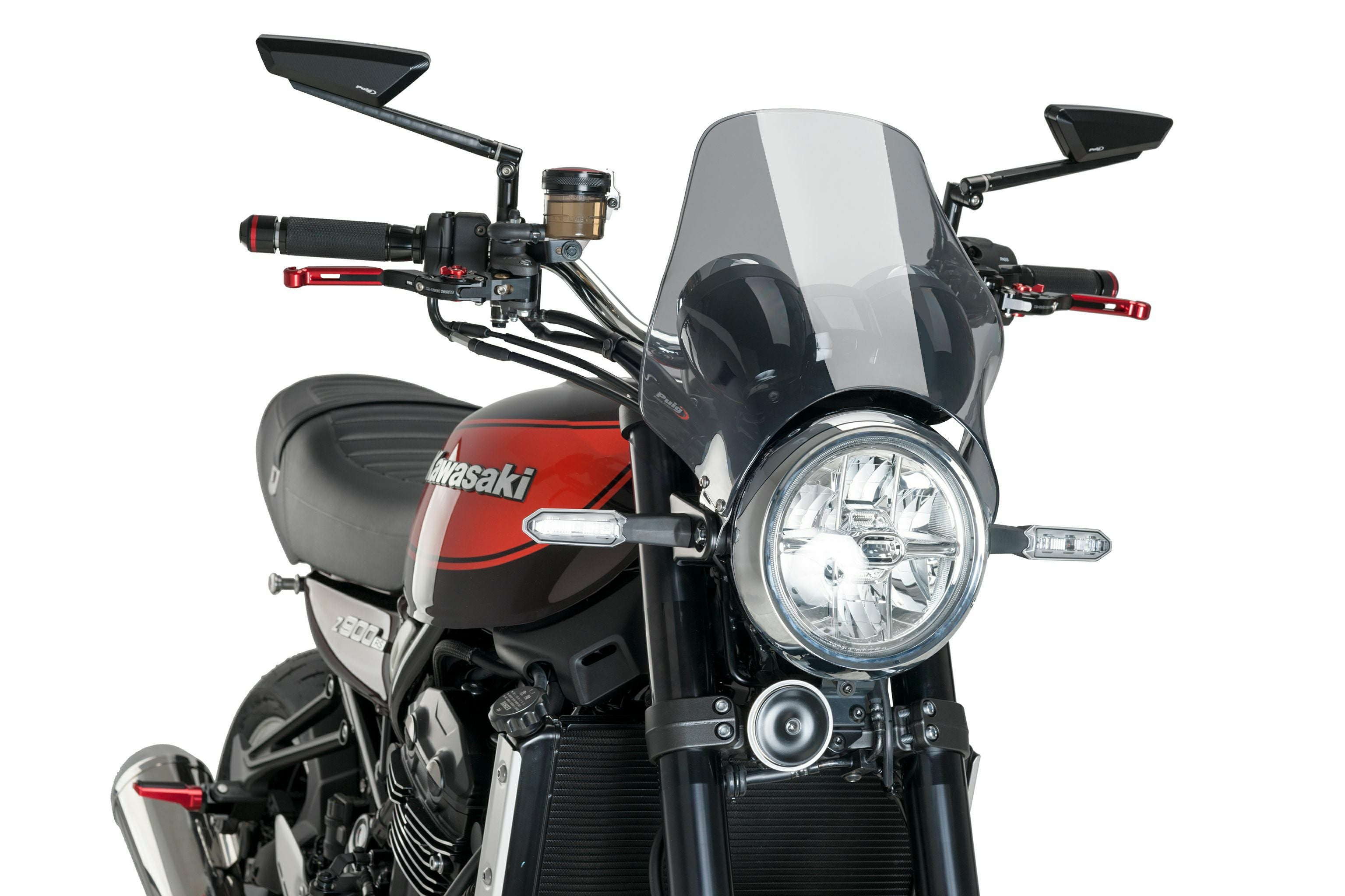PUIG ヘッドライトマウント型汎用スクリーン Naked スモーク