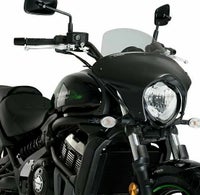 PUIG ツーリングスクリーン Batwing マットブラックセミフェアリング/スモーク KAWASAKI バルカンS (15-24)_1