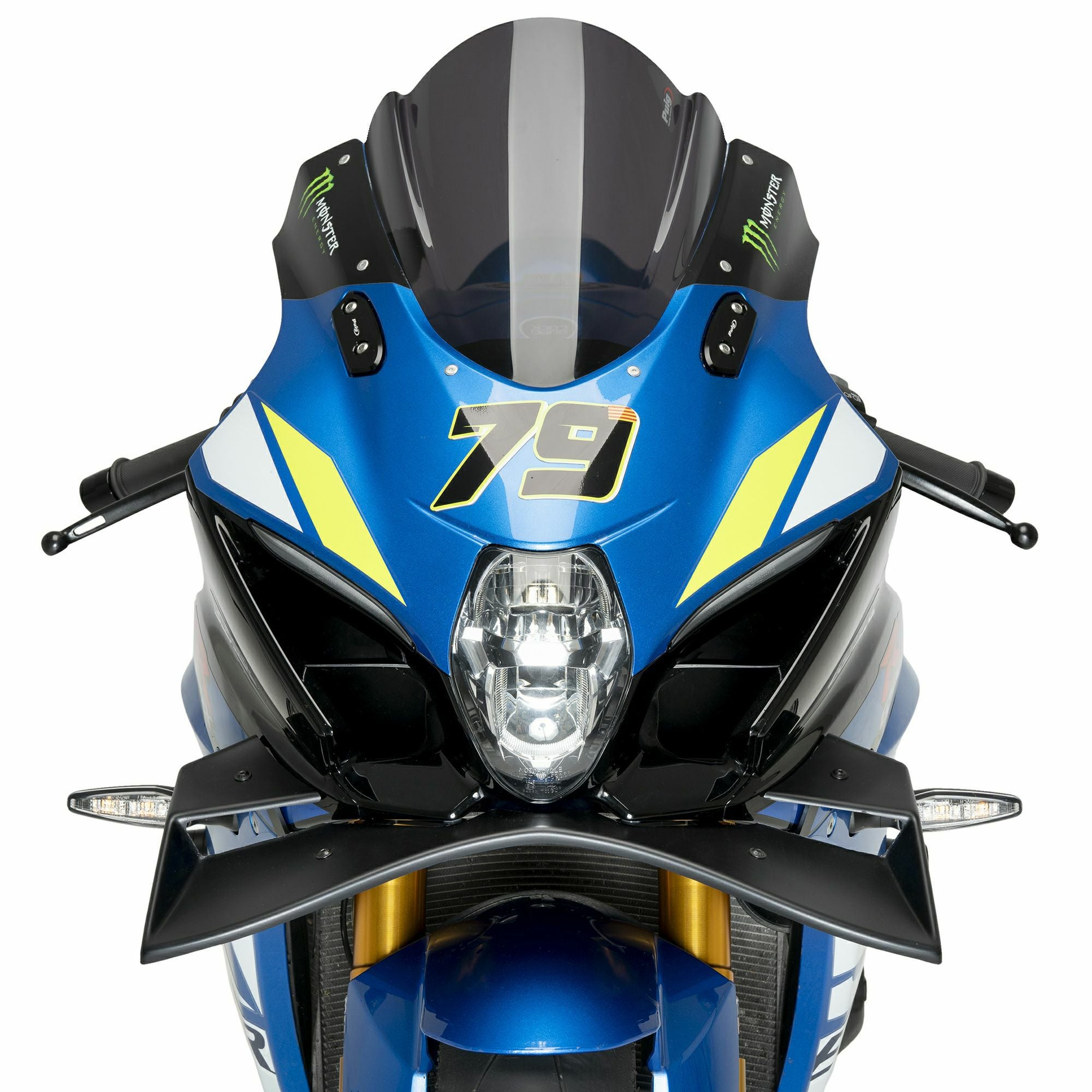 Puig フロントスポイラー GP ブラック SUZUKI GSX-R1000/R (2017-2021