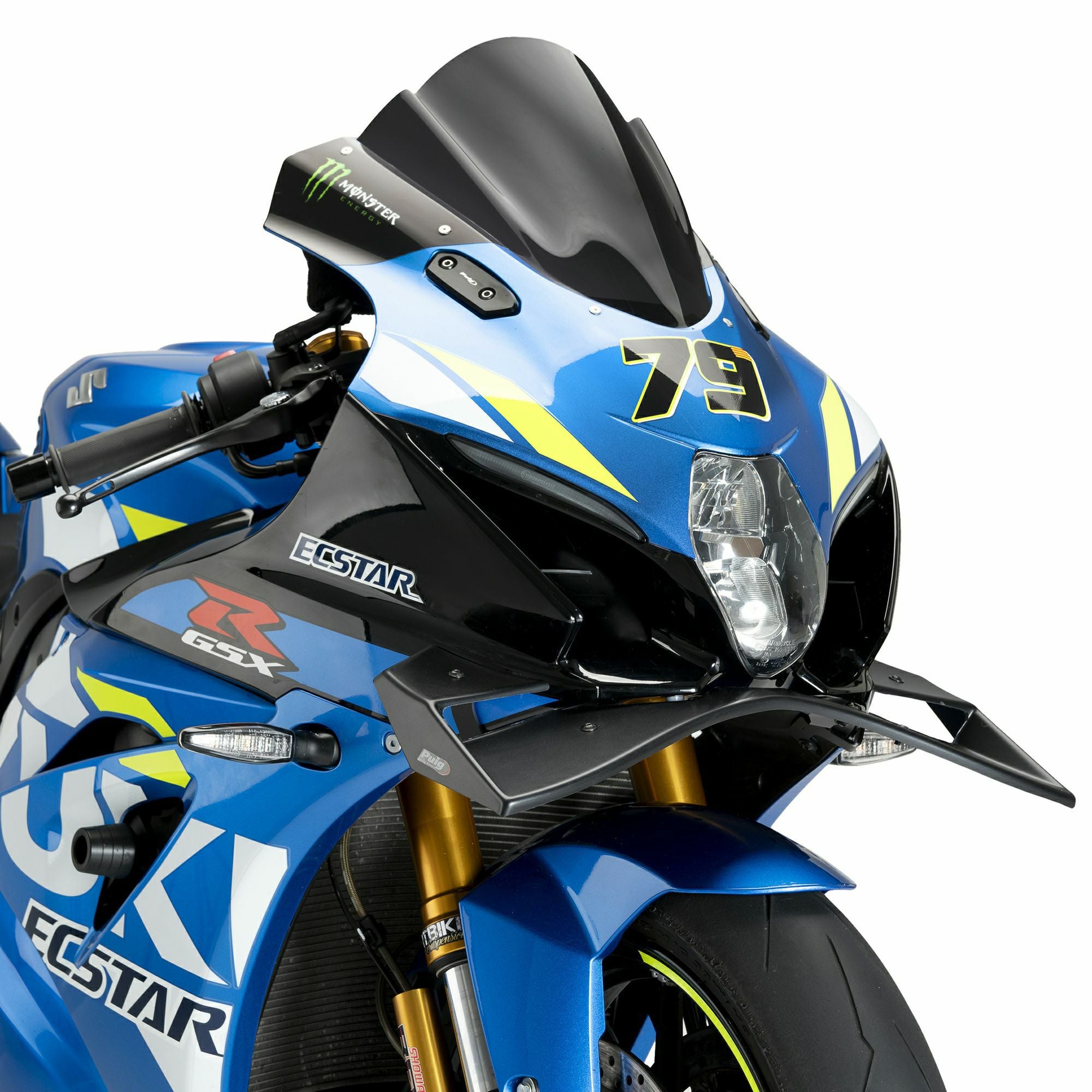 Puig フロントスポイラー GP ブラック SUZUKI GSX-R1000/R (2017-2021