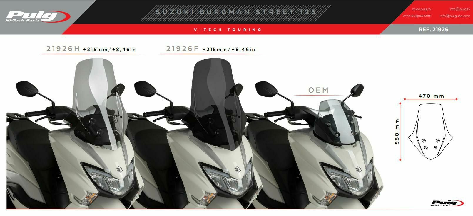 ぴくみんさま専用　バーグマン200　ロングスクリーン　Puig 貴重 バーグマン200 ロングスクリーン puig プーチ｜Yahoo!フリマ（旧
