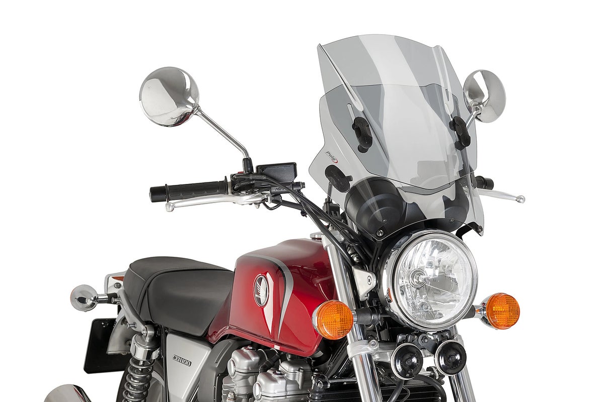 PUIG ハンドルバークランプ型汎用スクリーン Up&Down スモーク_2