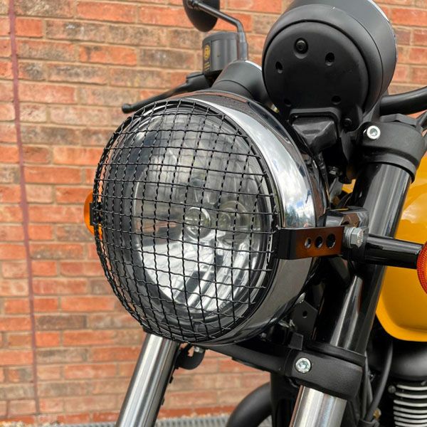 ロイヤルエンフィールド メテオ350/ハンター350 ヘッドライトグリル ブラック  Hitchcocks Motorcycles_1