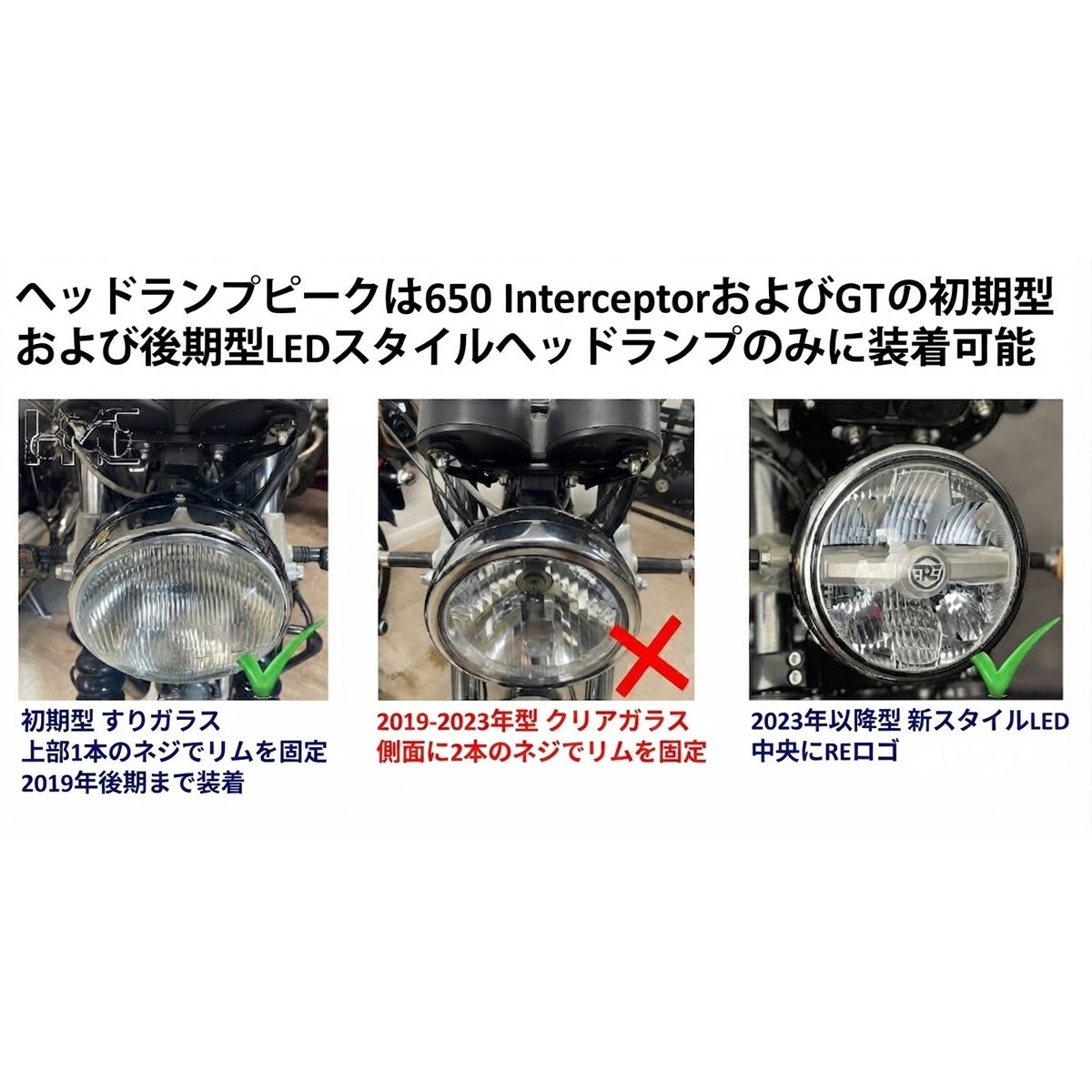 ロイヤルエンフィールド メテオ350/ブリット350/ハンター350/ヒマラヤ/スクラム/スーパーメテオ 7インチヘッドライトピーク Hitchcocks Motorcycles_3