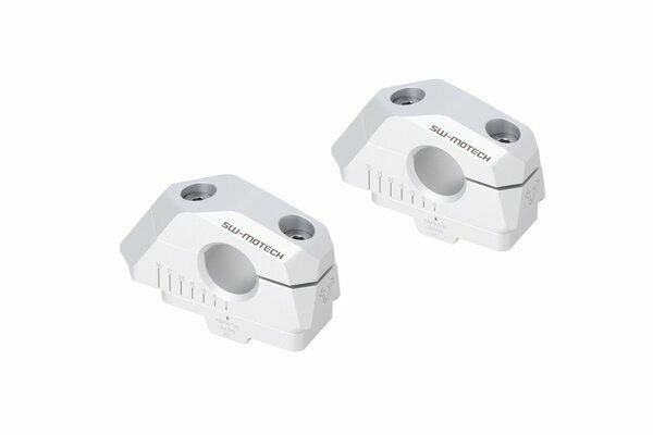 SW-MOTECH 22mmハンドルバー専用アルミ製バリアブルバーバック(高さ 25mm / 5-30mmバック) シルバー BMW F750GS (17-) | LEH.00.039.30100/S_1