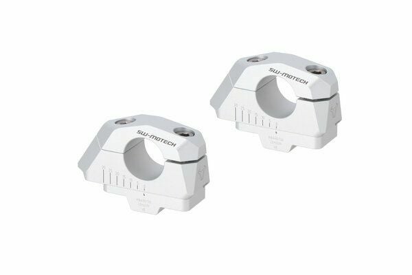SW-MOTECH 28mmハンドルバー専用アルミ製バリアブルバーバック(高さ 28mm / 5-30mmバック) シルバー BMW F850GS (17-)/ADVENTURE (18-) | LEH.00.039.31100/S_1