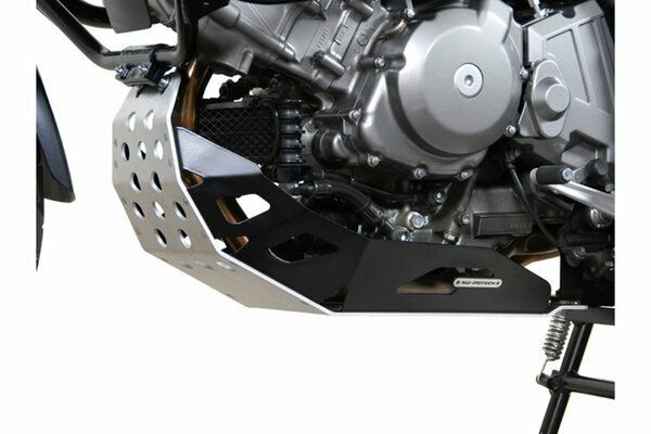 SW-MOTECH エンジンガード(アンダーガード) シルバー/ブラック Suzuki DL 650 Vストローム (04-10) クラッシュバー装着車両専用 | MSS.05.296.10001/B_1