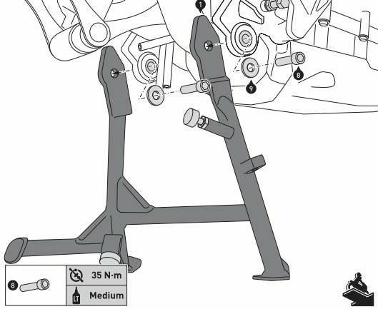 SW-MOTECH センタースタンド ブラック Triumph Tiger 900 Rally (19-) / Tiger 900 Rally Pro (19-) | HPS.11.962.10001/B_1