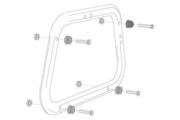 SW-MOTECH AERO ABS サイドケース装着用アダプター EVOサイドキャリア専用 | KFT.00.152.22500/B_1