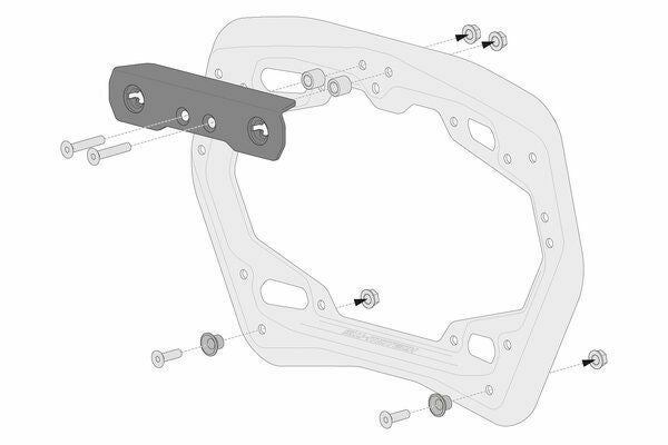 SW-MOTECH EVO/PRO サイドキャリア GIVI TREKKER DOLOMITIアダプター KFT.00.152.22800/B_3