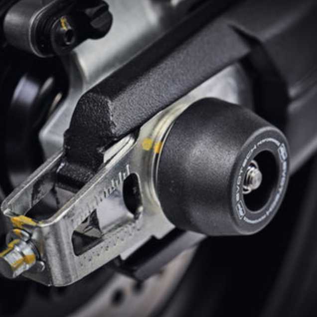 Ducati スクランブラーシリーズ / モンスター 797 リアアクスルスライダー(スピンドルボビン) Evotech Performance_1