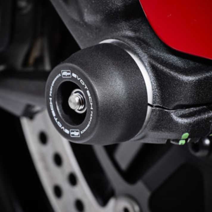 Ducati スクランブラー Desert Sled (17-) フロントアクスルスライダー(スピンドルボビン) / パッドドックスタンドボビン キット Evotech Performance_5