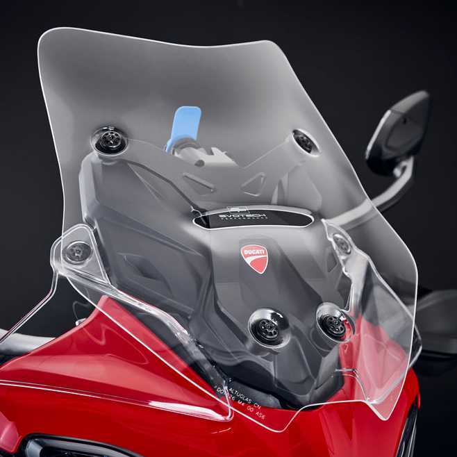 Ducati ムルティストラーダV4 (2021-) スクリーンサポート装着型スマートホンマウント(Quad Lock用) Evotech Performance_1