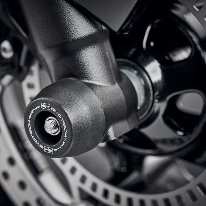 TRIUMPH トライデント660/800 (25-) アクスルスライダー(スピンドルボビン)キット Evotech Performance_2