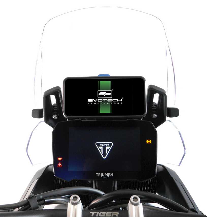 Triumph タイガー 850/900 スクリーンサポートフレーム装着型Quad Lock対応スマートフォンマウント Evotech Performance_2