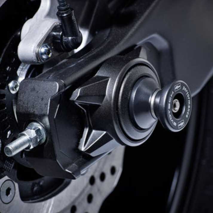 Yamaha MT-07 (13-) / XSR700 (16-) フロントアクスルスライダー / パッドドックスタンドボビン キット Evotech Performance_3
