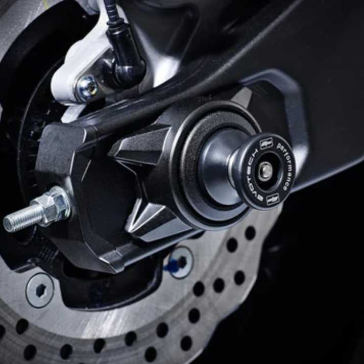 Yamaha MT-07 (13-) / XSR700 (16-) フロントアクスルスライダー / パッドドックスタンドボビン キット Evotech Performance_4