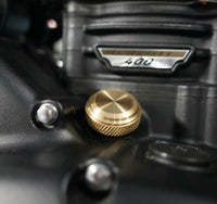 トライアンフ スクランブラー400X スピード400 オイルフェイラーキャップ ブラス Hitchcoks Motorcycle_1