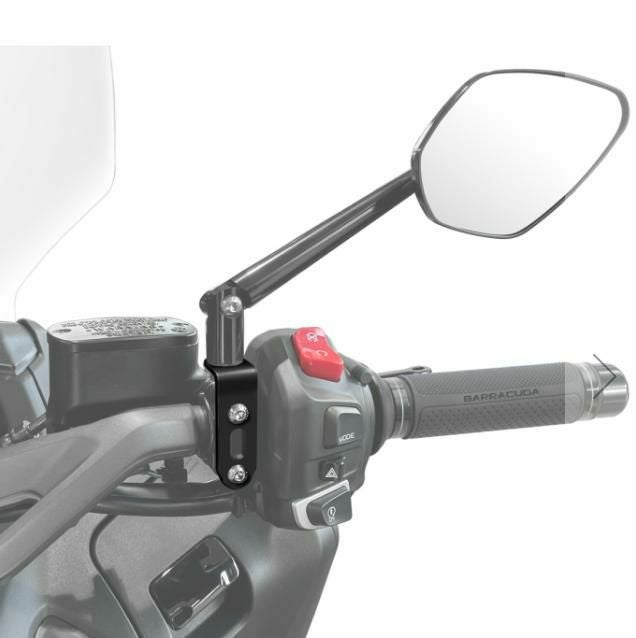 BARRACUDA ハンドルバーミラーアダプター ブラック Yamaha T-MAX (2020-2021) / T-MAX 560 (2022-)_1
