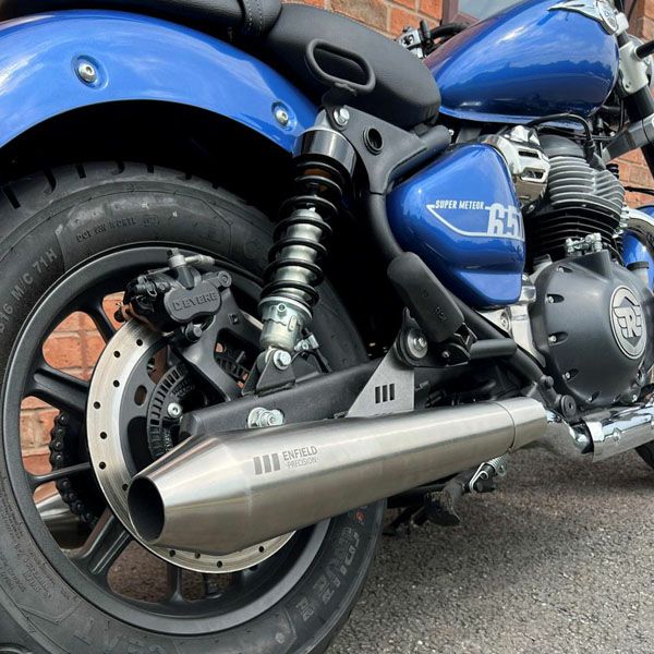 ロイヤルエンフィールドスーパーメテオ650 エンフィールドプレシジョンステンレススリップオンマフラー ブラッシュ Hitchcoks Motorcycle_1
